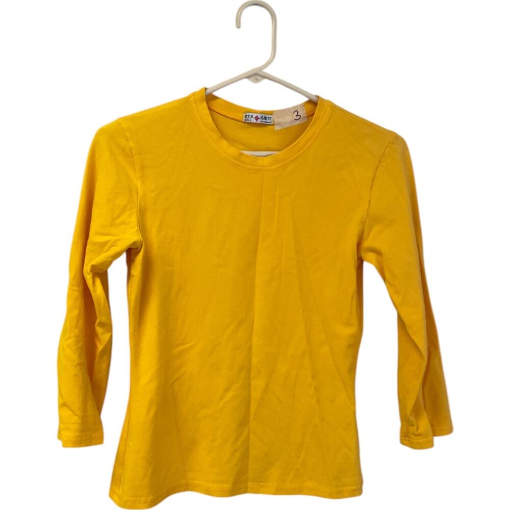 Red Haute Shirt Teens 3 Vintage Mustard Pullover Crewneck Long Sleeve